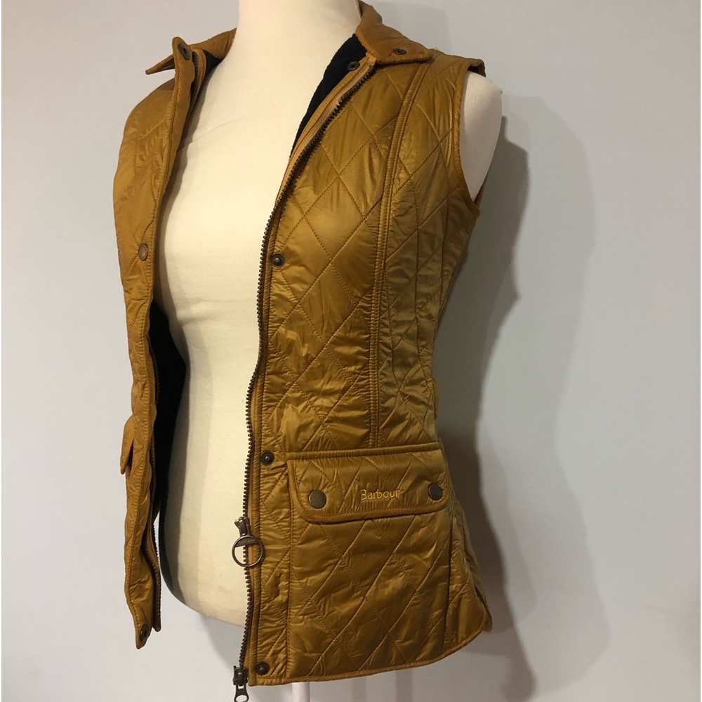 Mustard coloured lined Fall Vest by Barbour worn only a couple of times !
